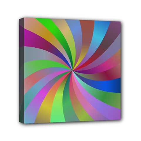 Spiral Background Design Swirl Mini Canvas 6  X 6  by Celenk