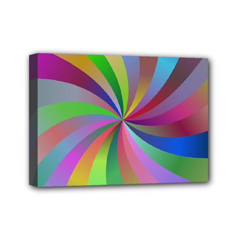 Spiral Background Design Swirl Mini Canvas 7  X 5  by Celenk