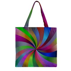 Spiral Background Design Swirl Zipper Grocery Tote Bag by Celenk