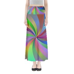 Spiral Background Design Swirl Full Length Maxi Skirt by Celenk