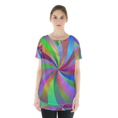 Spiral Background Design Swirl Skirt Hem Sports Top