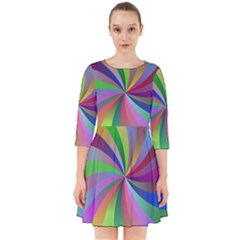 Spiral Background Design Swirl Smock Dress