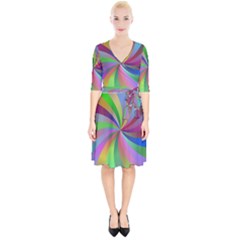 Spiral Background Design Swirl Wrap Up Cocktail Dress by Celenk