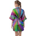 Spiral Background Design Swirl Quarter Sleeve Kimono Robe View2