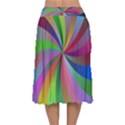 Spiral Background Design Swirl Velvet Flared Midi Skirt View2