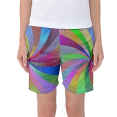 Spiral Background Design Swirl Women s Basketball Shorts by Celenk