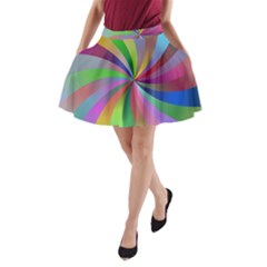 Spiral Background Design Swirl A-line Pocket Skirt by Celenk