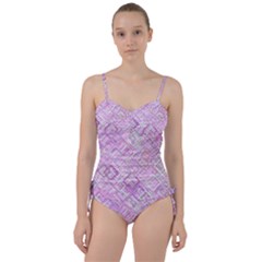 Pink Modern Background Square Sweetheart Tankini Set