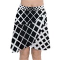 Square Diagonal Pattern Monochrome Chiffon Wrap View1