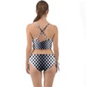 Square Diagonal Pattern Monochrome Mini Tank Bikini Set View2