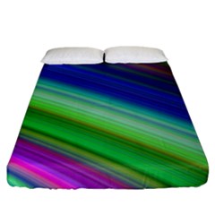 Motion Fractal Background Fitted Sheet (king Size) by Celenk