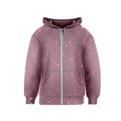 Purple Triangle Background Abstract Kids  Zipper Hoodie by Celenk