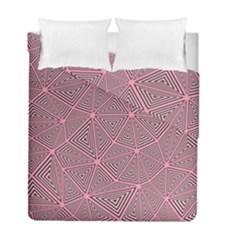 Purple Triangle Background Abstract Duvet Cover Double Side (full/ Double Size) by Celenk