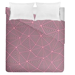 Purple Triangle Background Abstract Duvet Cover Double Side (queen Size) by Celenk