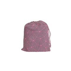 Purple Triangle Background Abstract Drawstring Pouches (xs)  by Celenk