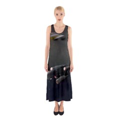 Space Travel Spaceship Space Sleeveless Maxi Dress by Celenk