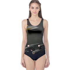 Space Travel Spaceship Space One Piece Swimsuit by Celenk