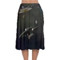 Space Travel Spaceship Space Velvet Flared Midi Skirt View2