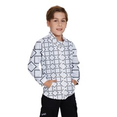 Square Line Stripe Pattern Wind Breaker (kids) by Celenk