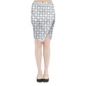 Square Line Stripe Pattern Midi Wrap Pencil Skirt View1