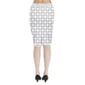 Square Line Stripe Pattern Midi Wrap Pencil Skirt View2