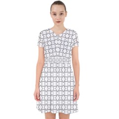 Square Line Stripe Pattern Adorable In Chiffon Dress by Celenk