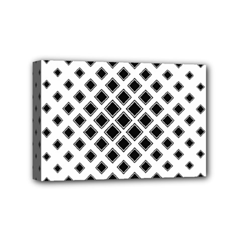 Square Pattern Monochrome Mini Canvas 6  X 4  by Celenk