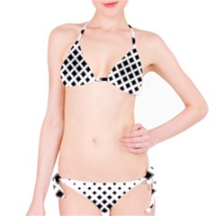 Square Pattern Monochrome Bikini Set by Celenk