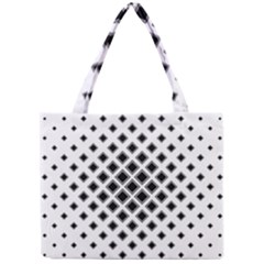 Square Pattern Monochrome Mini Tote Bag by Celenk