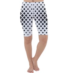 Square Pattern Monochrome Cropped Leggings 