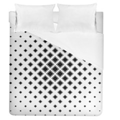 Square Pattern Monochrome Duvet Cover (queen Size) by Celenk