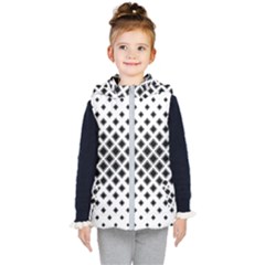 Square Pattern Monochrome Kid s Puffer Vest