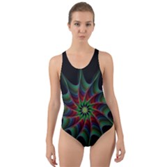 Star Abstract Burst Starburst Cut-out Back One Piece Swimsuit by Celenk