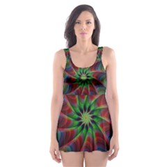 Star Abstract Burst Starburst Skater Dress Swimsuit by Celenk