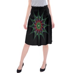 Star Abstract Burst Starburst Midi Beach Skirt by Celenk