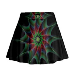 Star Abstract Burst Starburst Mini Flare Skirt by Celenk