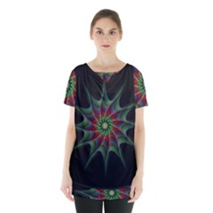 Star Abstract Burst Starburst Skirt Hem Sports Top