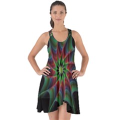 Star Abstract Burst Starburst Show Some Back Chiffon Dress