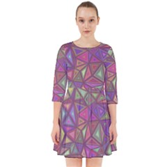 Triangle Background Abstract Smock Dress