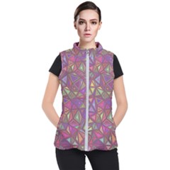 Triangle Background Abstract Women s Puffer Vest