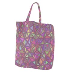 Triangle Background Abstract Giant Grocery Zipper Tote