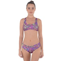 Triangle Background Abstract Criss Cross Bikini Set by Celenk