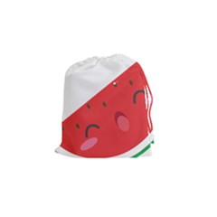 Watermelon Red Network Fruit Juicy Drawstring Pouches (small)  by Celenk