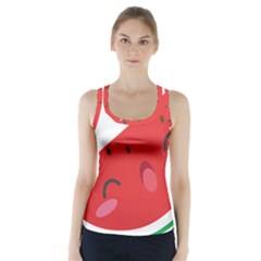 Watermelon Red Network Fruit Juicy Racer Back Sports Top by Celenk