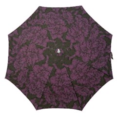 Purple Black Red Fabric Textile Straight Umbrellas by Celenk