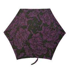 Purple Black Red Fabric Textile Mini Folding Umbrellas by Celenk