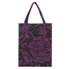 Purple Black Red Fabric Textile Classic Tote Bag by Celenk