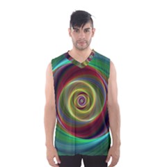 Spiral Vortex Fractal Render Swirl Men s Basketball Tank Top by Celenk