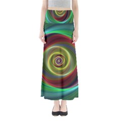 Spiral Vortex Fractal Render Swirl Full Length Maxi Skirt by Celenk