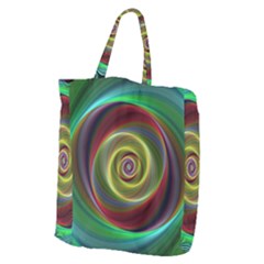 Spiral Vortex Fractal Render Swirl Giant Grocery Zipper Tote